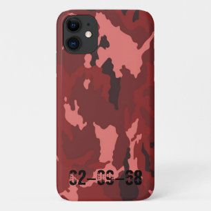 Red Camo Pattern Pink Maroon Camouflage iPhone 11 Case