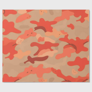 Red camo wrapping paper
