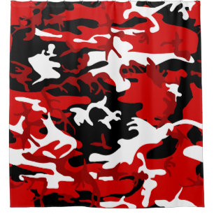 red camouflage black white camo