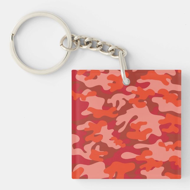 Red Camouflage Keychain (Front)