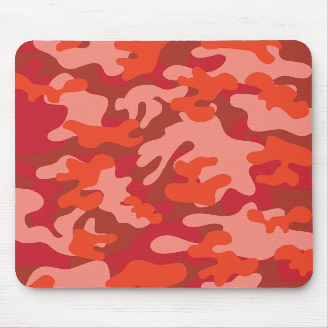 Red Camouflage Mouse Pad (Front)