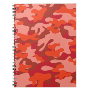 Red Camouflage Notebook