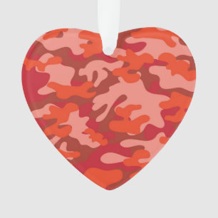 Red Camouflage Ornament