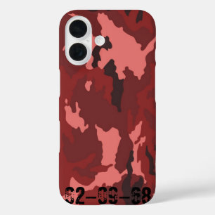 Red camouflage pattern iPhone 16 case