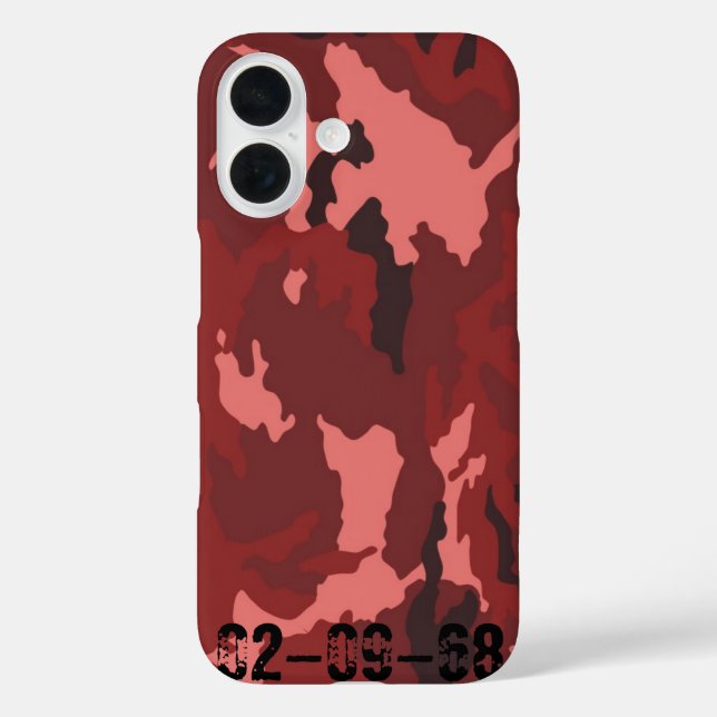 Red camouflage pattern Case-Mate iPhone case (Back)
