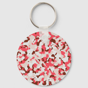 Red camouflage pattern keychain