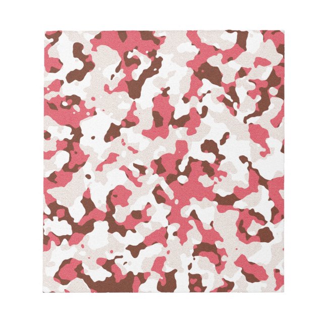 Red camouflage pattern notepad (Front)