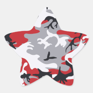 Red Camouflage Sticker