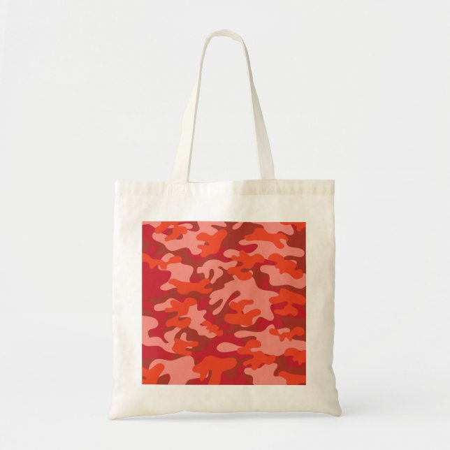 Red Camouflage Tote Bag (Front)