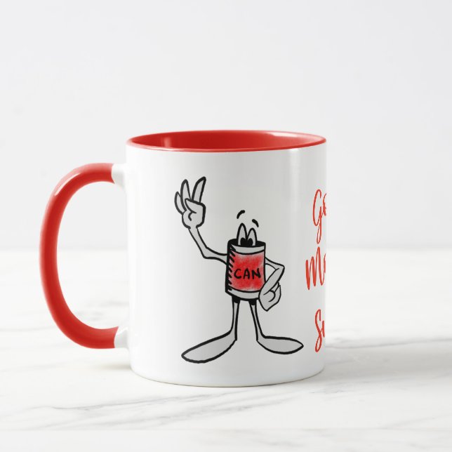 Red Can Creature Coffee Mug (Left)