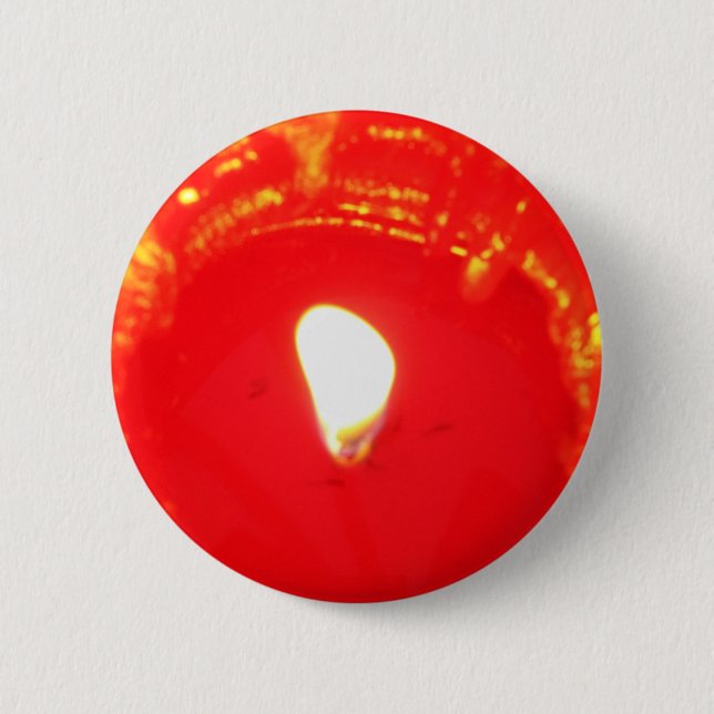 Red Candlelight, Flame , Candle, Christmas Love 2 Inch Round Button (Front)