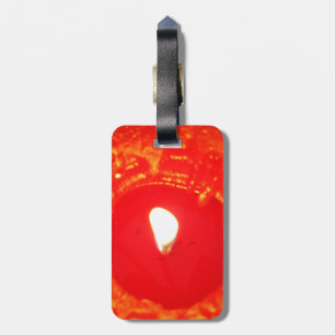 Red Candlelight, Flame , Candle, Christmas Love Luggage Tag