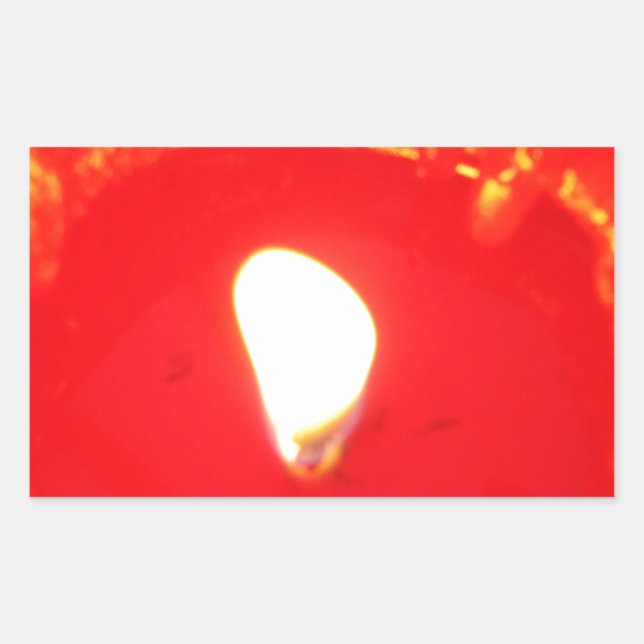 Red Candlelight, Flame , Candle, Christmas Love Sticker (Front)