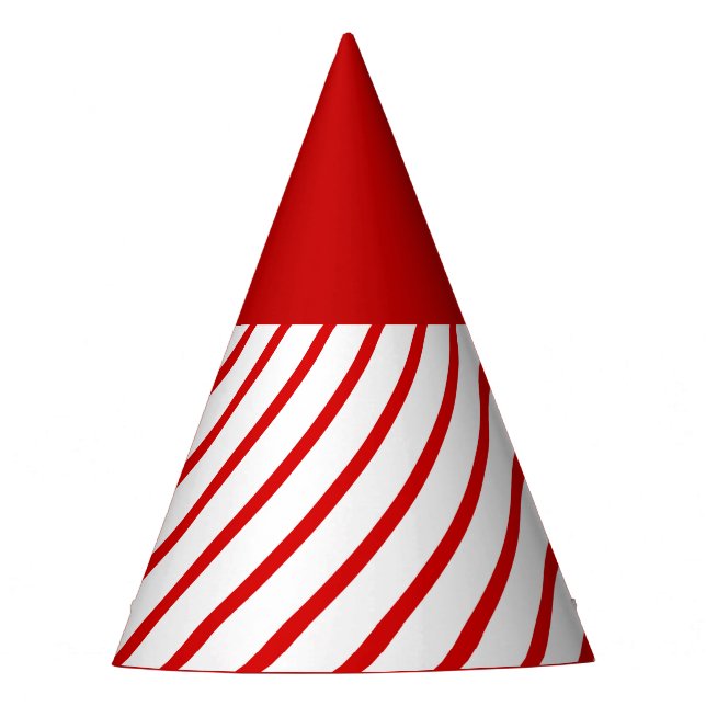 red candy cane party hat (Front)