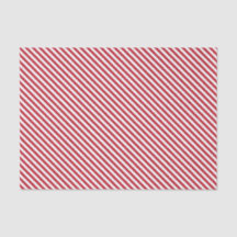 Red Candy Cane Stripe Tissue Paper