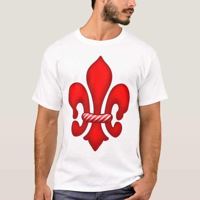Red Candy Fleur de lis Ladies Casual Nightie T-Shirt (Front)