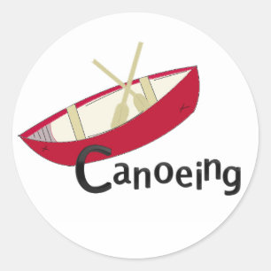 Red Canoe Classic Round Sticker