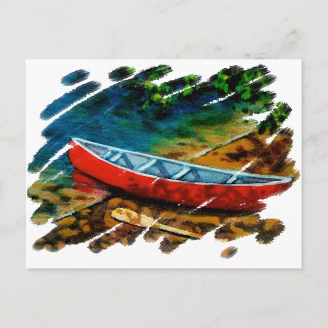RED CANOE POSTCARD (Front)