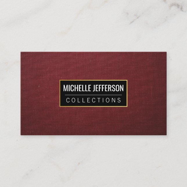 Red Canvas Fabric | Art Collections Business Card (Front)