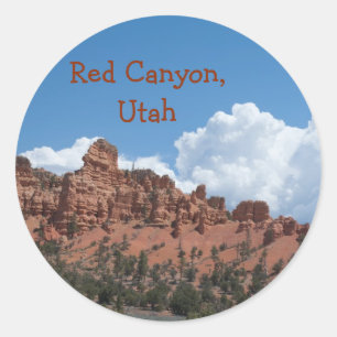 Red Canyon, Utah Template Souvenir Classic Round Sticker