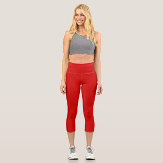 Red Capri Leggings