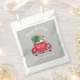 Red Car and Christmas Tree Customizable Favour Bag