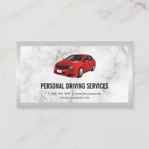 Red Car   Driving Services Business Card