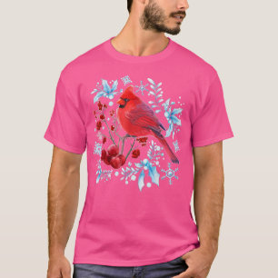 Red Cardinal Bird Lovers Birdwatching Christmas Bi T-Shirt