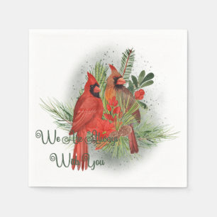 Red Cardinal Bird Remembering You Saying Napkin