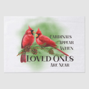 Red Cardinal Bird Remembering You Saying Tissue Paper