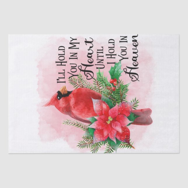 Red Cardinal Bird Remembering You Saying Tissue Paper (Front)