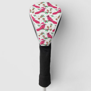 Red Cardinal Bird santa Golf Head Cover