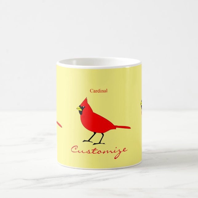Red Cardinal Bird Thunder_Cove Coffee Mug (Center)