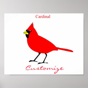 Red Cardinal Bird Thunder_Cove Poster