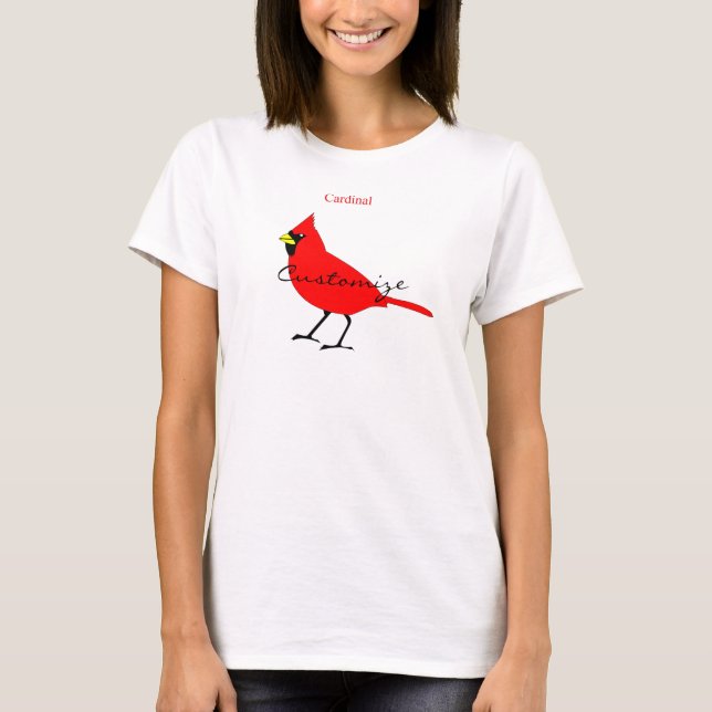 Red Cardinal Bird Thunder_Cove T-Shirt (Front)