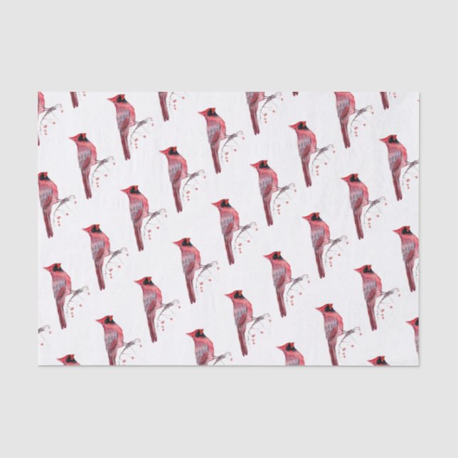 Red Cardinal Bird Tissue Paper (Front)