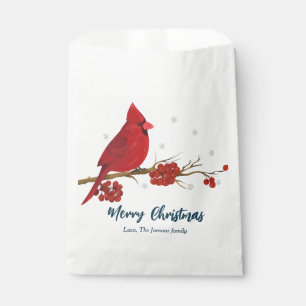 Red Cardinal Birthday Christmas  Favour Bag