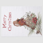 Red Cardinal Chickadee Bird Winter Christmas Tissue Paper<br><div class="desc">Red Cardinal Chickadee Bird Winter Christmas</div>
