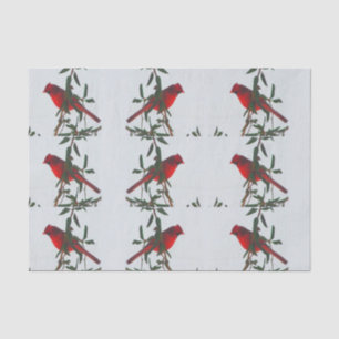 Red Cardinal Christmas Tissue Paper