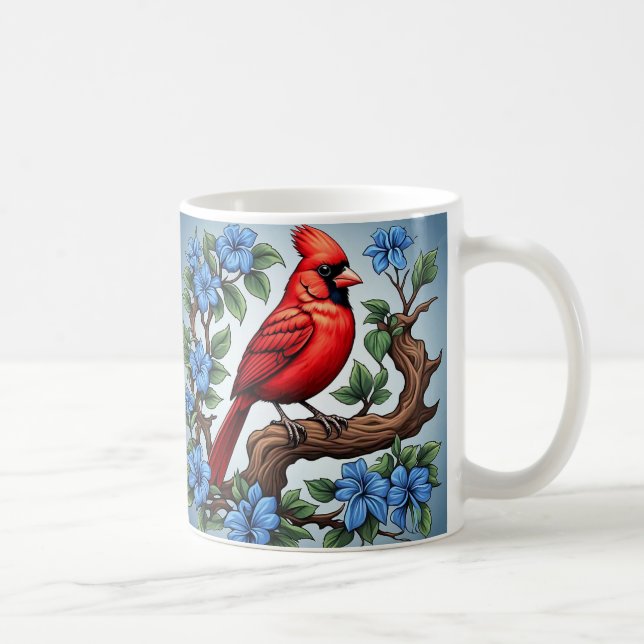 " RED CARDINAL " COFFEE MUG (Right)