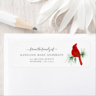 Red Cardinal Funeral Return Address