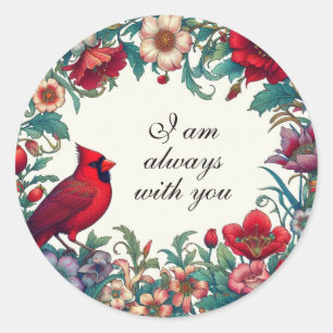Red Cardinal Gifts Sympathy Keepsake Memorial Classic Round Sticker