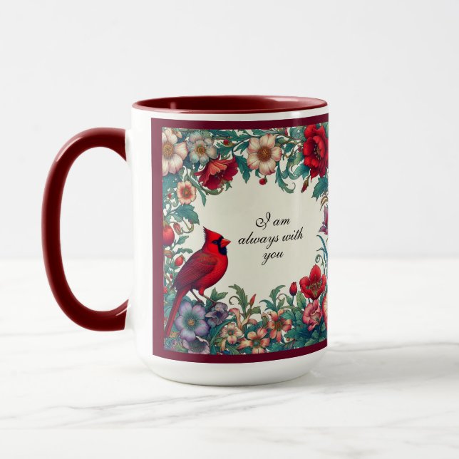 Red Cardinal Gifts Sympathy Keepsake Memorial Mug (Left)
