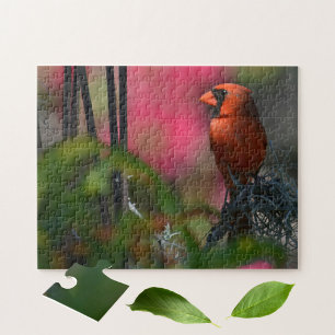 Red Cardinal in Profile Jigsaw Puzzle