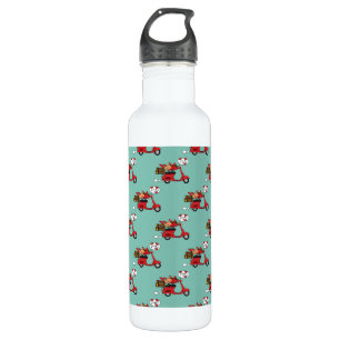 Red Cardinal Lovers on Scooter 710 Ml Water Bottle