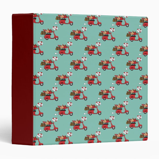 Red Cardinal Lovers on Scooter Binder (Front/Spine)