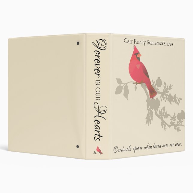 Red Cardinal Memorial Binder – Cardinals Appear (Background)