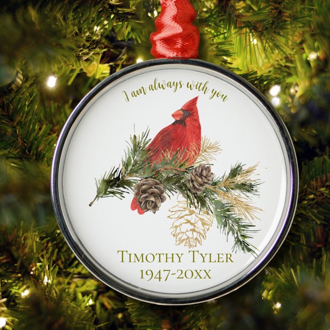Red Cardinal Memorial Christmas Ornament (Red Cardinal Memorial Christmas Ornament
)