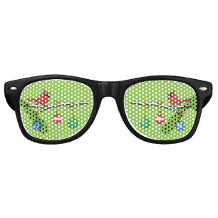 Red Cardinal on Christmas Bare Branch Retro Sunglasses