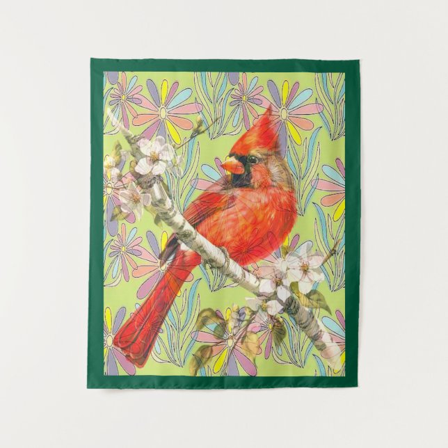red cardinal tapestry (Front)